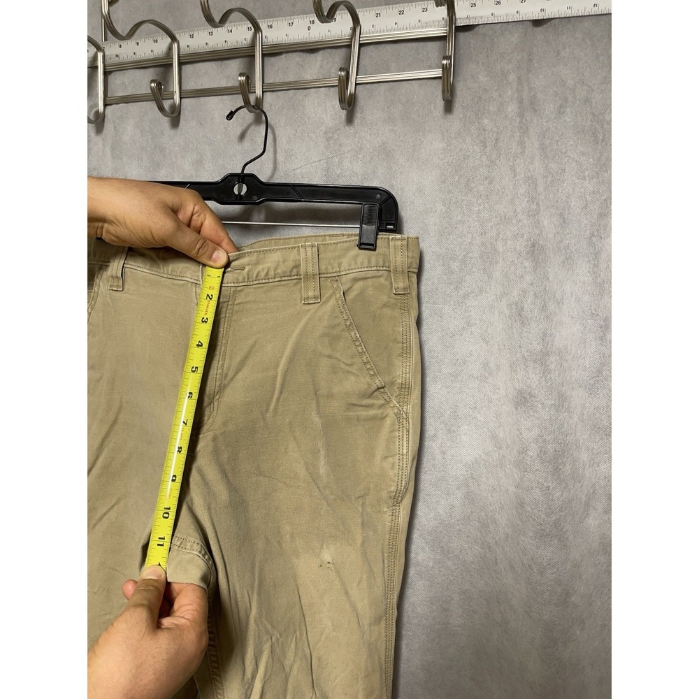 Carhartt Pants Men's 32X28 Beige Rugged Flex Dungaree Canvas Utility Work 102291 - Picture 9 of 15